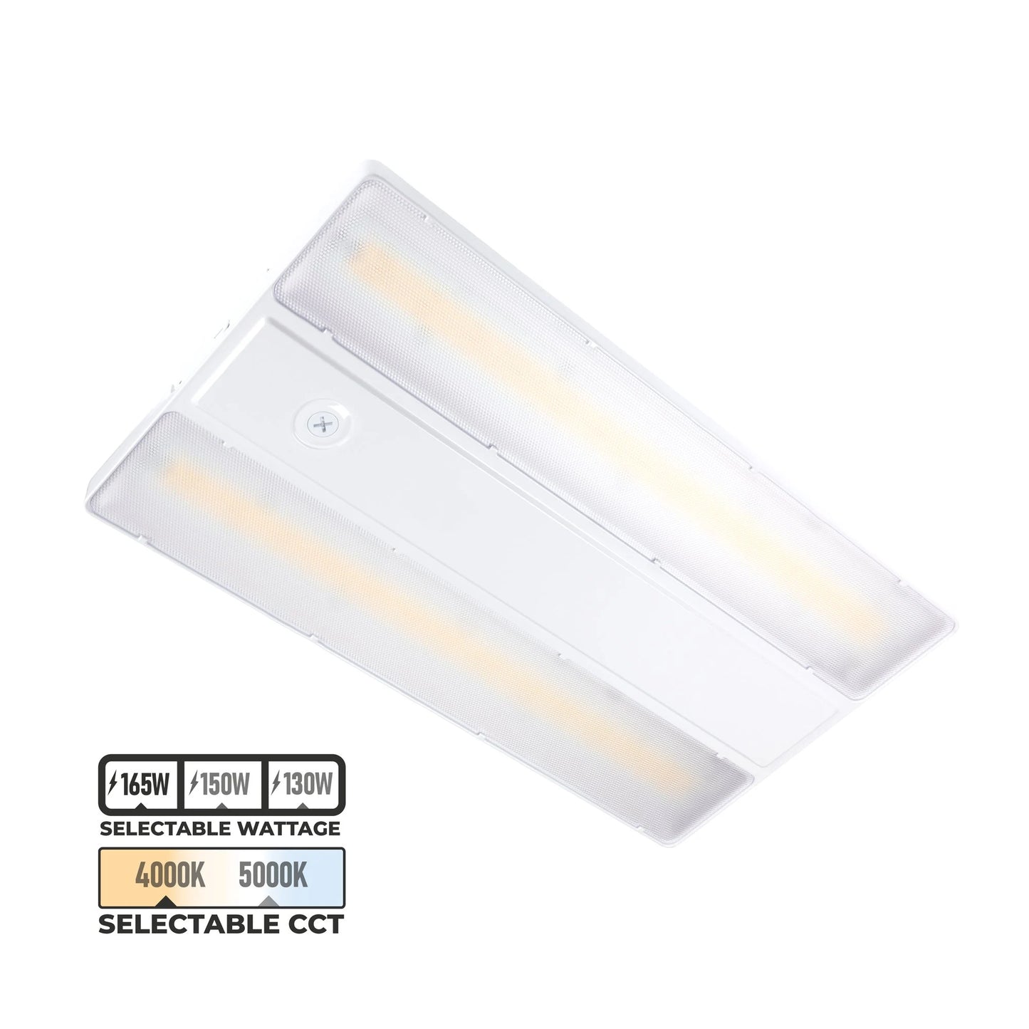 1.5’ LED Linear High Bay - Selectable CCT and Wattage - Sensor Ready - 400W MH Equivalent - Up To 23,100 Lumens - 4000K / 5000K - 130W / 150W / 165W